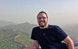 Google Group Product Manager and Illinois Computer Science graduate Paul Nash (BS CS '98), pictured along the Great Wall in China, says he benefited from his father's efforts to make sure he had access to educational opportunities, and wants to make sure others have the same access.