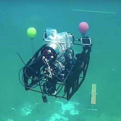 Enigma on the course last July at the International Robosub student competition in San Diego, California.