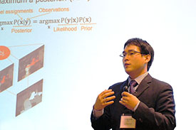Jungwook Choi presenting at MEMOCODE last fall. Photo courtesy of MEMOCODE.