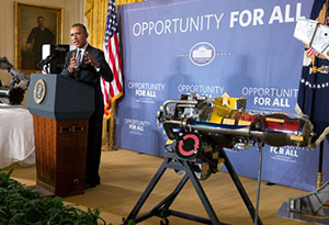 President Obama announced the creation of the Digital Lab for Manufacturing at the White House on February 25, 2014. 
