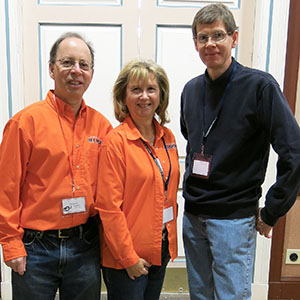 Ira Coeh (left) and Ken Taylor (right). Cohen's wife Debra (center) also served as an EOH judge.