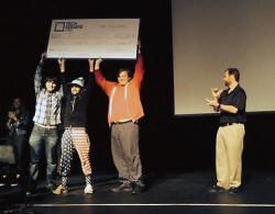 The team of Kevin Jasieniecki, Keagan McClelland, Kevin Scheer and Nathan Dolph won HackGT.