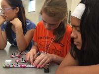 Participants in the Gems Camp learned how computing impacts the arts, fashion, and game design.