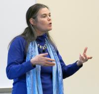 Daphne Koller, president and co-founder of Coursera, gave the 2015 Mueller-Thuns Lecture in Computer Science. She spoke on the development and impact that Coursera and MOOCs in general have had.