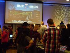 One of the final events for HackIllinois 2015 was an expo of all projects held in the Illini Union.