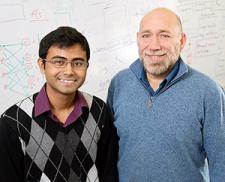 CS graduate student Subhro Roy (left) and Professor Dan Roth developed software to help computers understand math concepts expressed in text. This will improve data accessibility, search and education. Photo by L. Brian Stauffer.