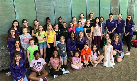 Last year's cohort from Girls Who Code did not get to experience the end of year celebration of their work, like this group did in May 2018.