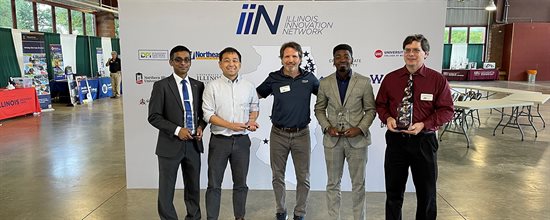 Kaiyu Guan, second from left, with other IIN Innovation Award recipients.