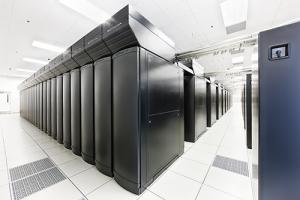 The Blue Waters Supercomputer at NCSA, capable of completing more than 1 quadrillion calculations per second on a sustained basis and more than 13 times that at peak speed.