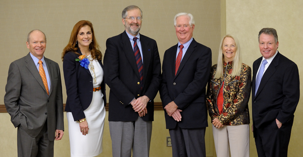 2013 Recipients of the College of Engineering's Alumni Award for Distinguished Service (l-r) John H. Bruning, Beverly A. Huss, Bruce R. Ellingwood, James W. Ashbrook, Mary Jane Irwin, John C. White